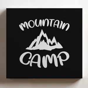 (White, 10x10x1.25 In) Gallery Wrapped Canvas Wall Art Print of mountain camp - 100% Cotton, Ready to Hang, High-Definition Giclée Printing, Fade-Resistant, Modern Home & Office | ANDUNCAf740113WH