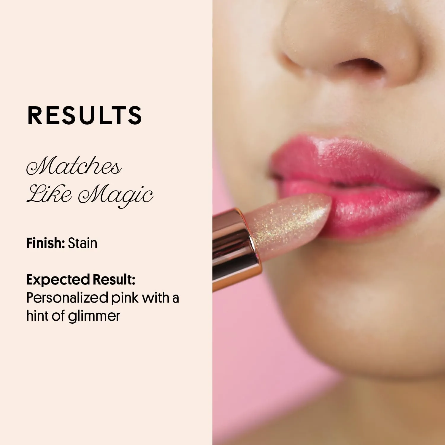 Winky Lux Glimmer Balm, pH Lip Balm, Color Changing Lipstick and Tinted Lip Balm, Vegan & Cruelty Free, Hydrate & Plump, Pink Shimmer Lipstick, Rose