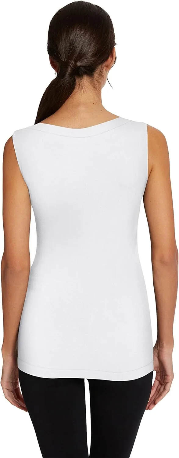Wolford Aurora Top Sleeveless for Women Biodegradable Seamless Close Fit Knitted Neckline Casual Shirt