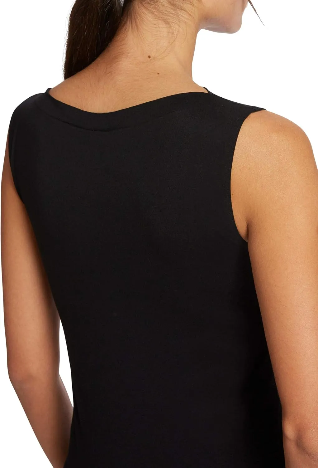 Wolford Aurora Top Sleeveless for Women Biodegradable Seamless Close Fit Knitted Neckline Casual Shirt