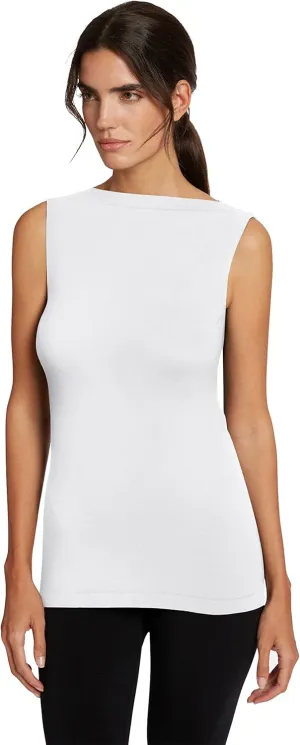 Wolford Aurora Top Sleeveless for Women Biodegradable Seamless Close Fit Knitted Neckline Casual Shirt