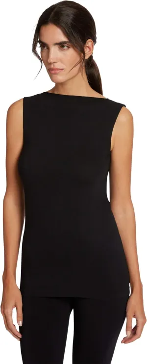 Wolford Aurora Top Sleeveless for Women Biodegradable Seamless Close Fit Knitted Neckline Casual Shirt