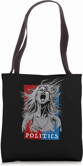 Woman Politically Overwhelmed Tote Bag