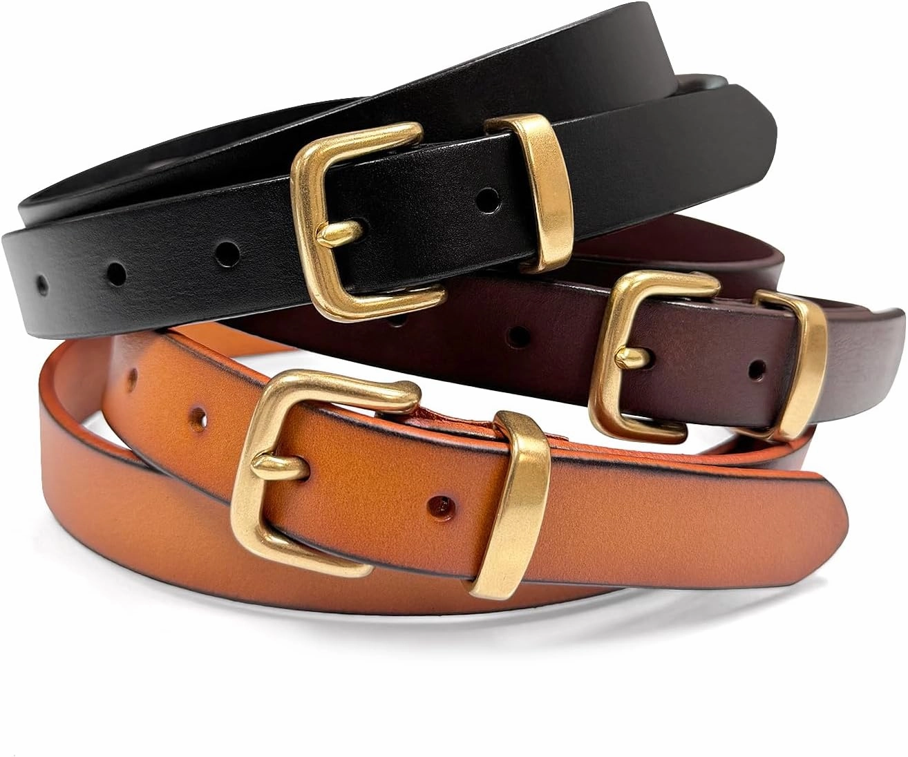 Women's Dress Belt or Studded Punk Dress Jean Belt, 1"(25mm) & 1-1/8"(30mm) wide
