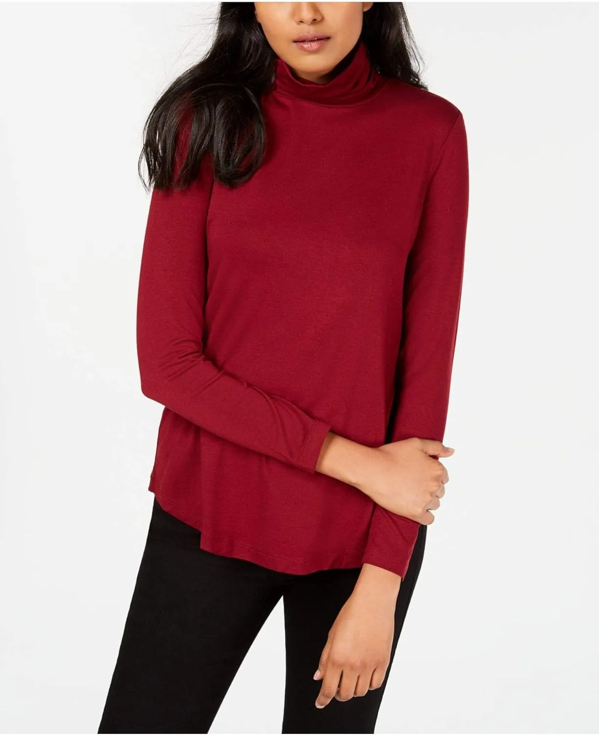 Womens Long Sleeve Turtle Neck Top