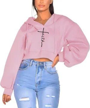 Women's Solid Color Hoodie, Long-Sleeved Hoodie, Monogram Embroidered Hoodie.