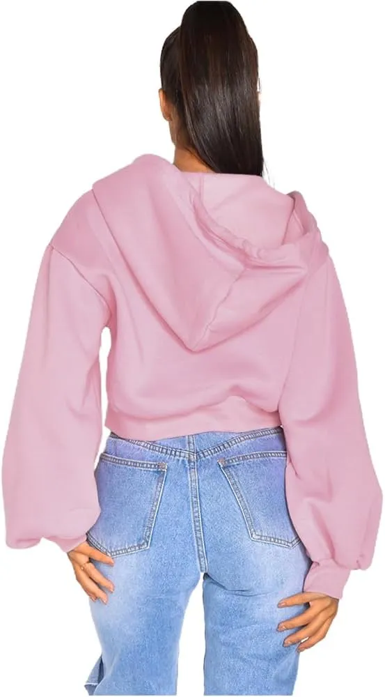 Women's Solid Color Hoodie, Long-Sleeved Hoodie, Monogram Embroidered Hoodie.