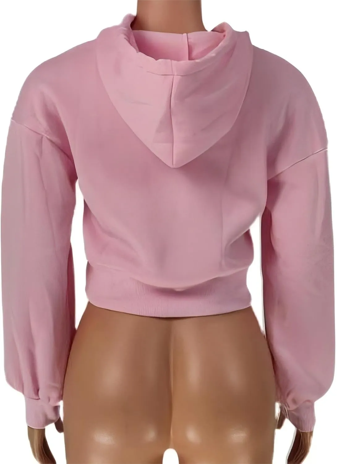 Women's Solid Color Hoodie, Long-Sleeved Hoodie, Monogram Embroidered Hoodie.