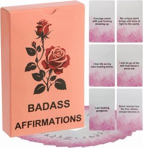 Womens Birthday Gifts Unique - 55 Funny Daily Affirmation Cards For Woman, Lady Boss, Friend, A Badass, Sister, Sister, Girl - Best Mothers Day Presents
