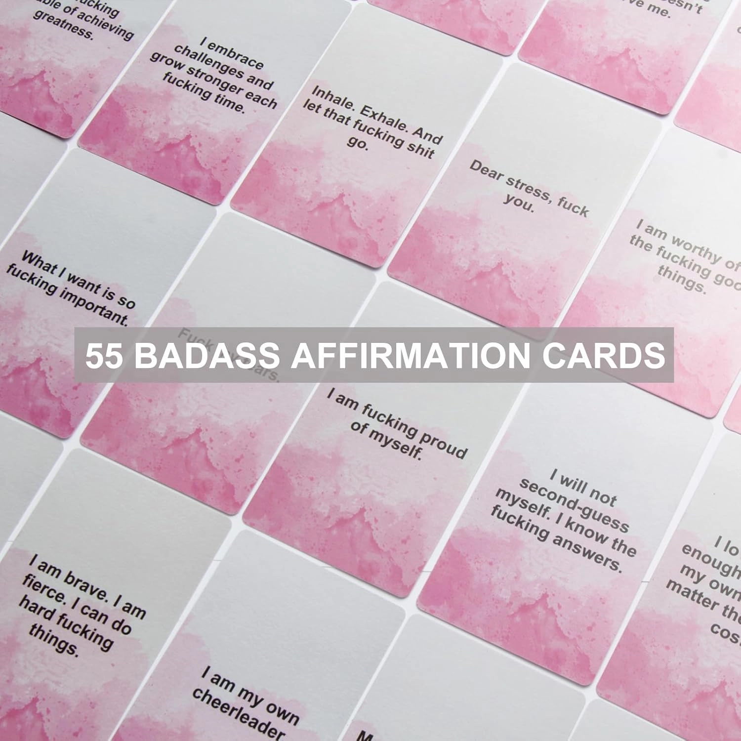 Womens Birthday Gifts Unique - 55 Funny Daily Affirmation Cards For Woman, Lady Boss, Friend, A Badass, Sister, Sister, Girl - Best Mothers Day Presents