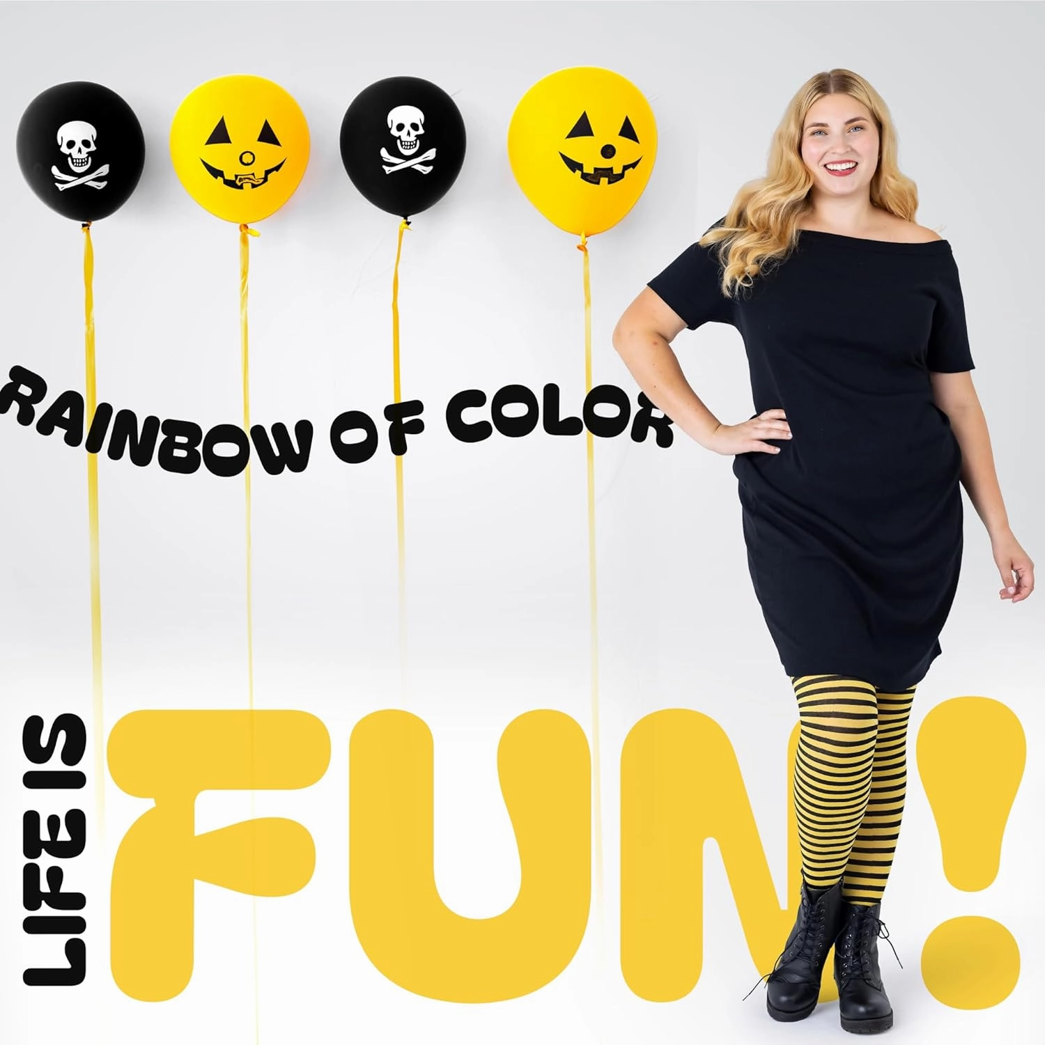 Womens Plus Size Striped Tights Bold Costume Halloween Stockings