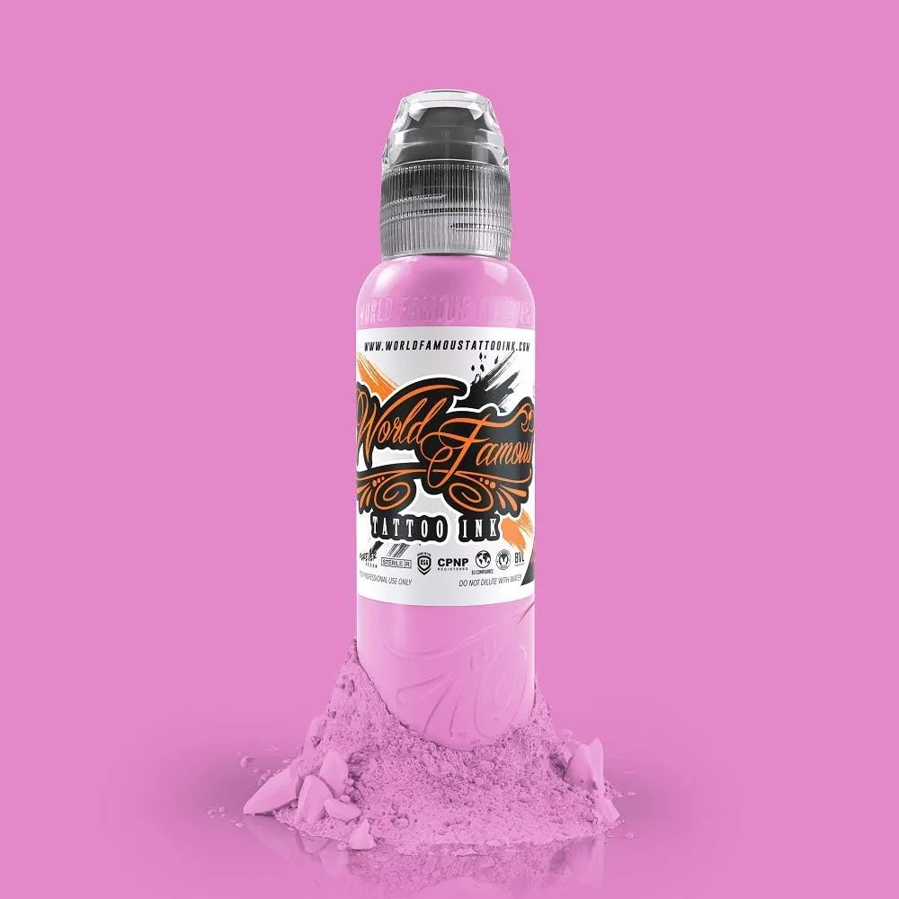 World Famous Pink Tattoo Ink, Vegan and Professional Ink, Made in USA, Bali Pink, 2 oz