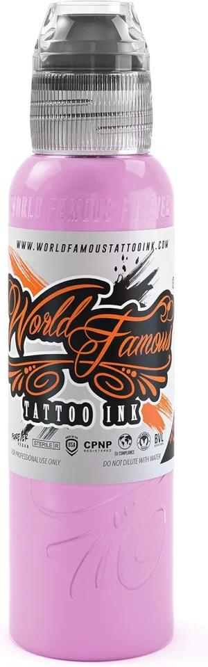 World Famous Pink Tattoo Ink, Vegan and Professional Ink, Made in USA, Bali Pink, 2 oz