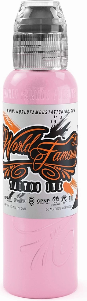 World Famous Pink Tattoo Ink, Vegan and Professional Ink, Made in USA, Pancho Light Pink, 1 oz