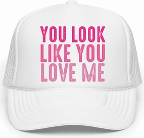 You Look Like You Love Me Trucker Hat Country Song Lyrics Adult Classic 5 Panel Mesh Snapback