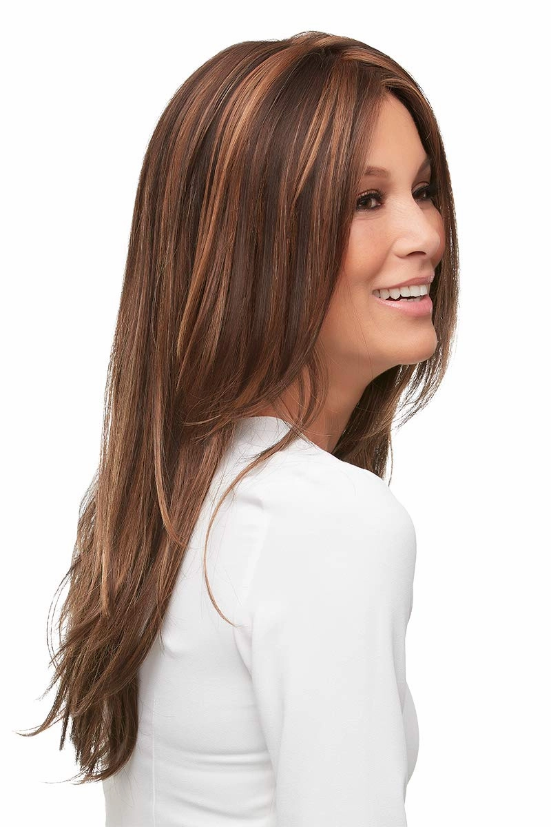 Zara Petite Lace Front & Monofilament Synthetic Wig by Jon Renau in 1BRH30, Length: Long