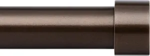 Zeerobee Curtain Rods for Windows 66 to 120, Bronze Curtain Rod, Adjustable 1 Inch Heavy Duty Outdoor/Indoor Modern Drapery Pole, 32"-120"