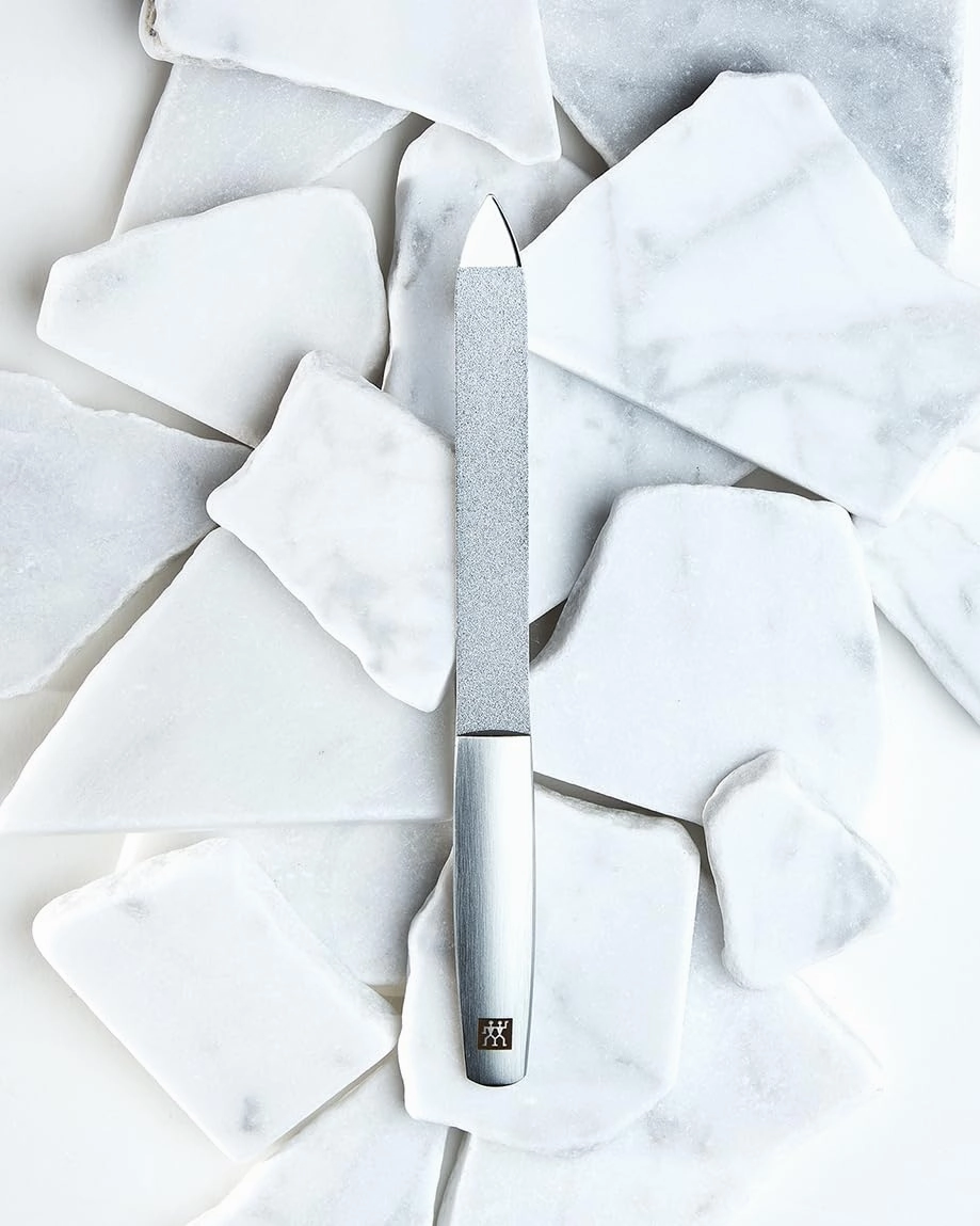 ZWILLING TWINOX Saphir Nail File, Shape file double sided stainless steel for perfect filing result, matted stainless steel, 130 mm
