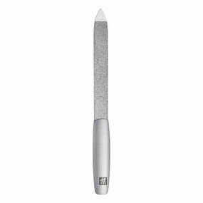 ZWILLING TWINOX Saphir Nail File, Shape file double sided stainless steel for perfect filing result, matted stainless steel, 130 mm